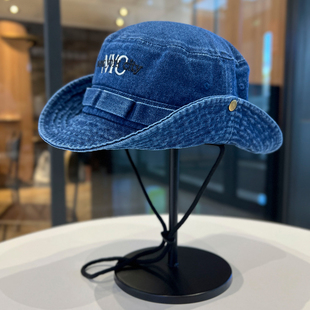 日系户外西部牛仔帽子登山徒步渔夫帽夏女防晒遮阳复古水洗盆帽男