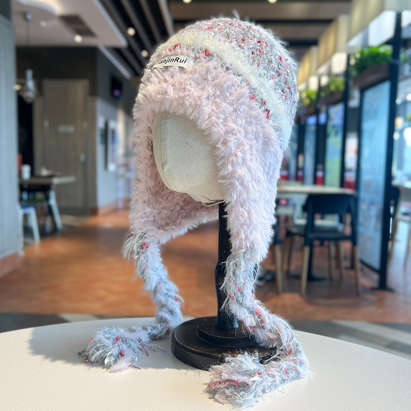美拉德毛绒帽子女冬季保暖护耳防寒包头帽日系可爱系带撞色雷锋帽,服饰配件/皮带/帽子/围巾,帽子,淘宝优惠券,粉丝福利购,淘宝优惠卷