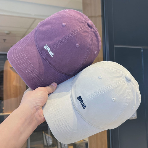 显脸小防晒宽檐字母棒球帽