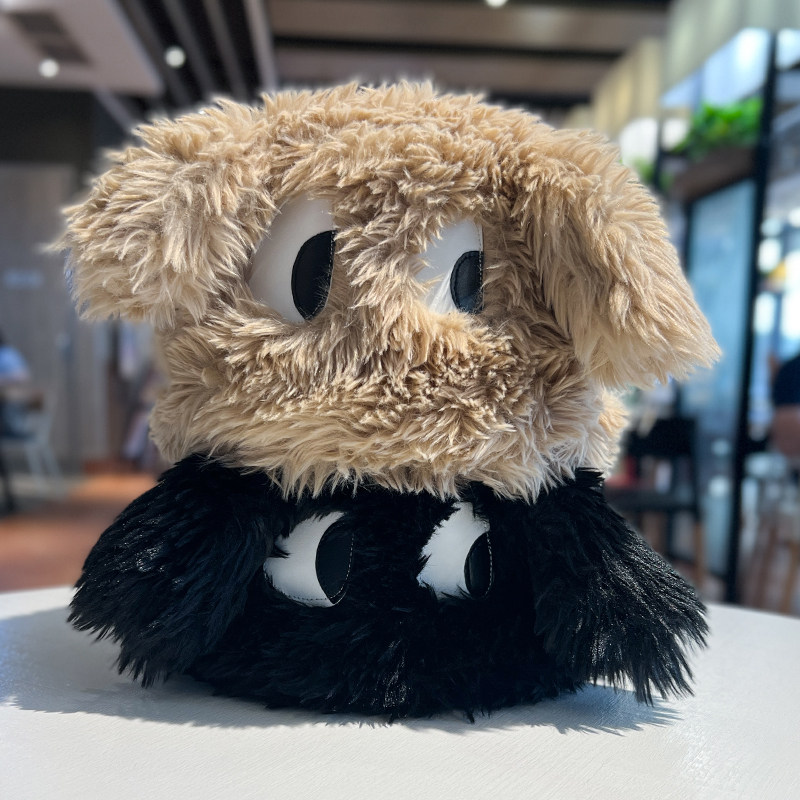 毛绒大眼小狗护耳帽女日系卡通可爱套头帽子秋冬季加厚保暖雷锋帽,服饰配件/皮带/帽子/围巾,帽子,淘宝优惠券,粉丝福利购,淘宝优惠卷