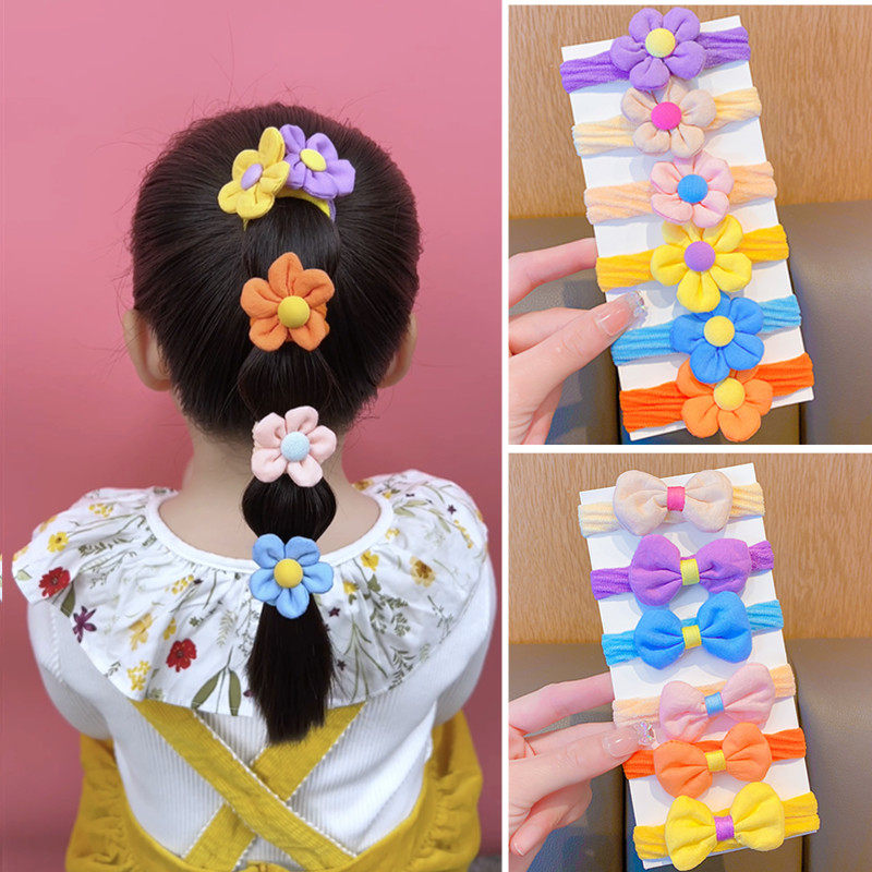 不伤发儿童蝴蝶结头绳高弹力女童丸子头发圈女孩发绳宝宝皮筋发饰