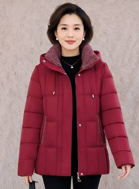 中老年棉服女短款冬装加厚妈妈装