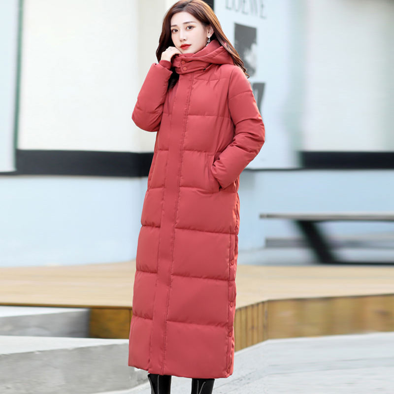 棉服女长款过膝到脚踝新款