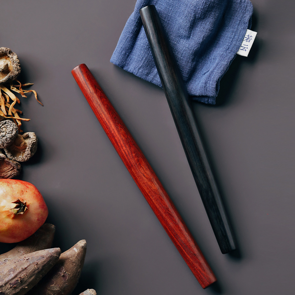 缅甸黄花梨紫光檀擀面杖手握舒适整料制器文玩收藏品送礼