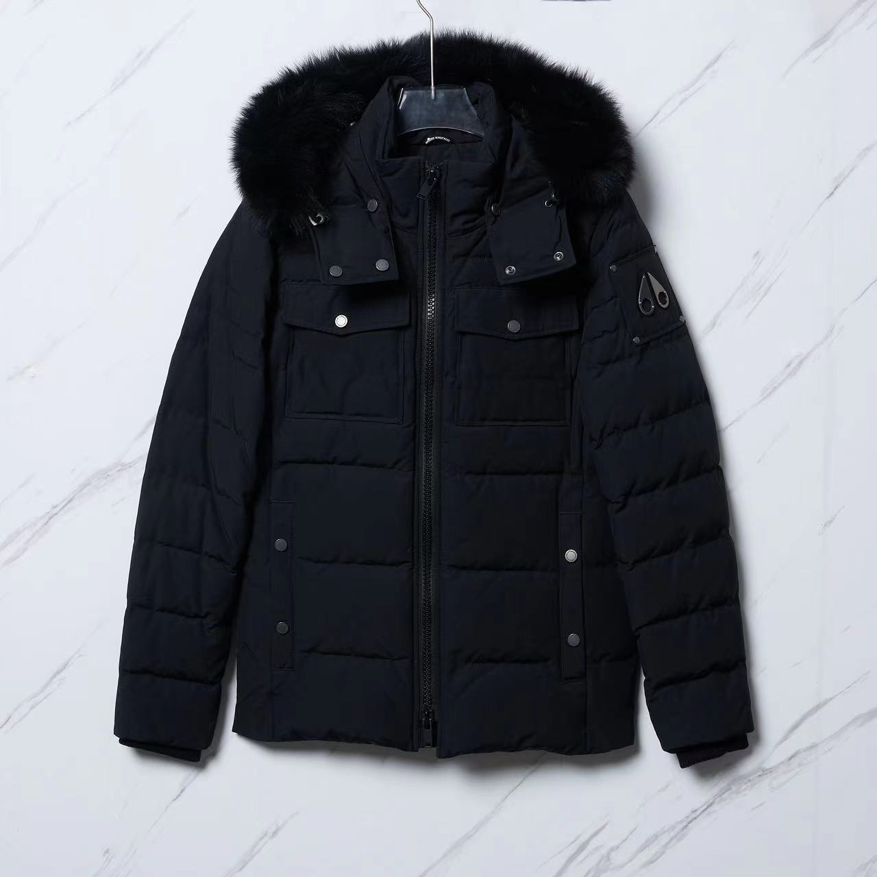 moose knuckles剪刀男士银标logo羽绒服