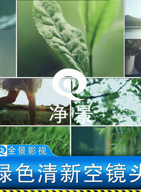 清早晨阳光绿色低碳环保生活植物水滴特写微电影MV空镜头视频素材