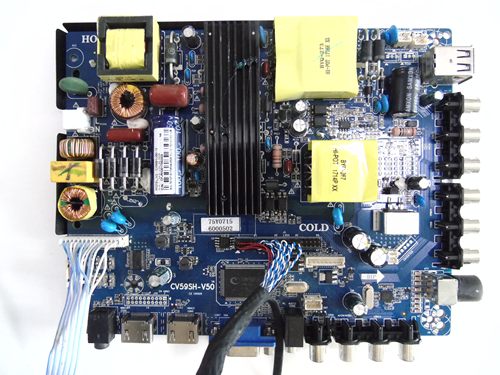杂牌HM60TV/50E主板CV59SH-V50屏V580DJ4/V500K2 78W 600MA-900MA