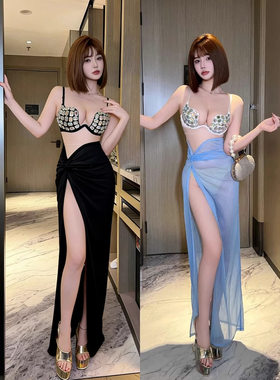 夜场性感女装透视晚礼服夜店KTV佳丽公主裙足疗桑拿spa按摩技师服