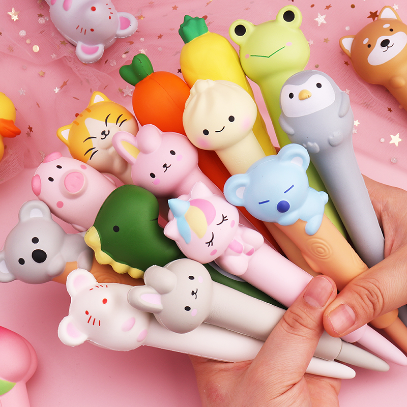 创意可爱减压中性笔超萌办公黑色