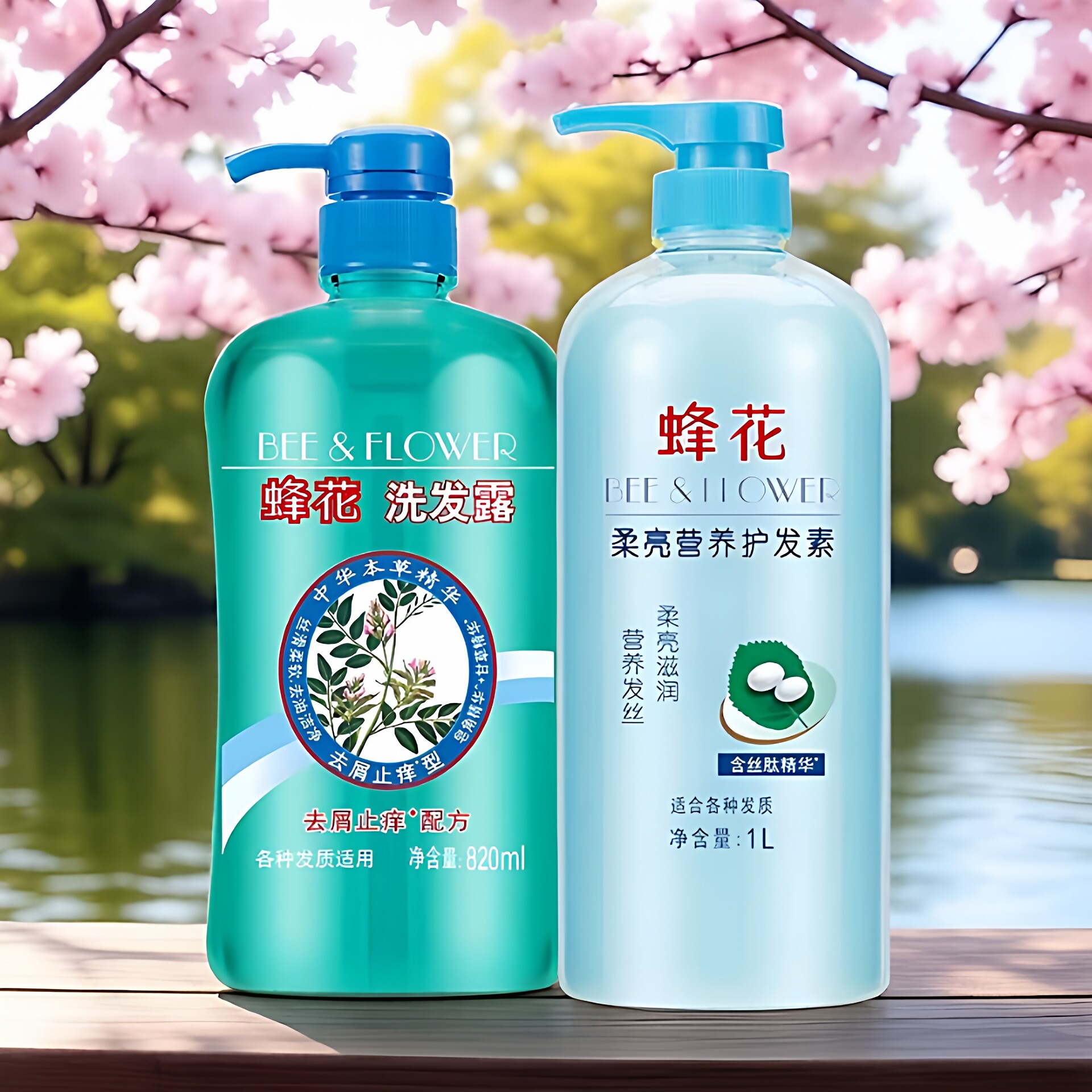 蜂花去屑止痒洗发水820ml洗头膏清香去头屑洗头发洗头油洗护套装