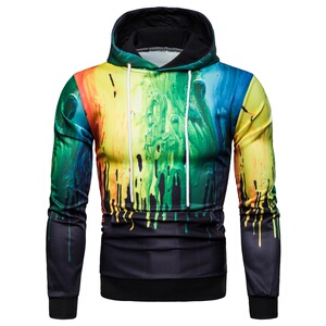 欧码男装秋冬3D卫衣外套个性连帽宽松大码男装1405-WY06-p45图片