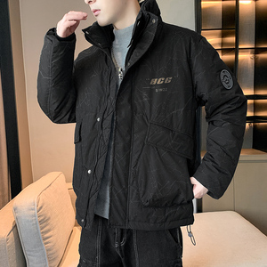 90白鸭绒 2026冬加厚宽松休闲立领羽绒服男中性保暖外套Y820-P175图片