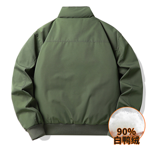 夹克短款羽绒服男立领保暖外套90%白鸭绒YR57089-P285368图片