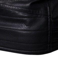 外贸秋冬新品斜拉机车皮衣夹克男加绒潮流休闲皮衣JK23-降价P90，男装皮衣，星座四季星座1412