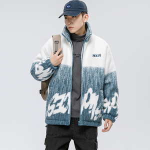 2022秋冬款羽绒服百搭羽绒服男潮流立领潮牌羊羔毛外套Y2217,蓝色万斯怎么搭配女生图片
