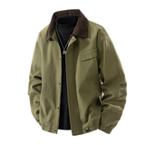 2025春秋外套男撞色灯芯绒翻领纯棉厚实休闲夹克1412-JK2560-P85，男装夹克，星座四季星座1412