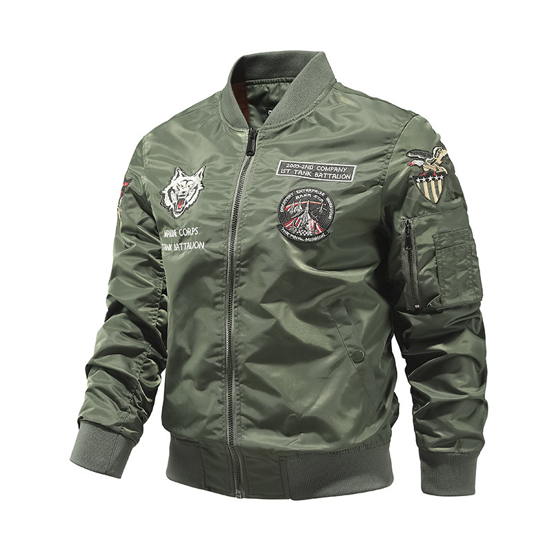 2025春秋外套飞行夹克男春秋刺绣棒球服战术夹克JK226-P115图片