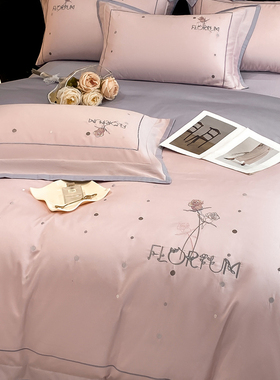 2026新款50双股新疆长绒棉四件套-玫瑰花园