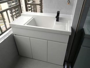 上门测量一体个性 定制阳台洗衣柜蜂窝铝加厚搓板滚筒伴侣组合切角