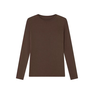 【杰哥粉丝专享】天丝莫代尔山羊绒打底衫女秋冬修身纯色 9969