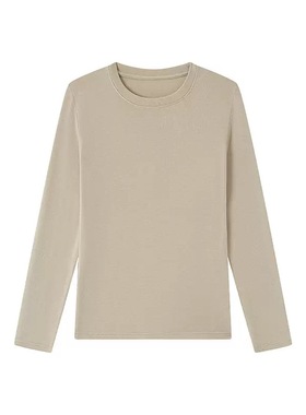 【杰哥粉丝专享】天丝醋酸羊毛打底衫女2025秋冬新款圆领保暖9965