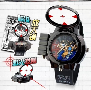 。柯南手表麻醉针可射柯南同款手表激光手表红外线防水多功能
