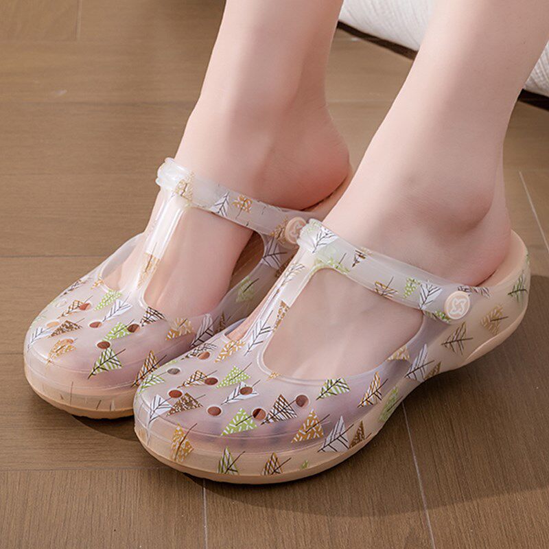 夏季VEBLEN维布伦洞洞鞋女防滑涉水沙滩鞋厚底平跟溯溪凉拖鞋外穿