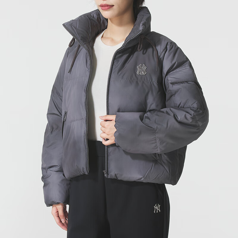 MLB女款羽绒服25冬新款NY复古晕染短款防泼水运动外套3FDJB0356
