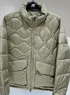 New Balance NB 男立领黑色25秋冬新款保暖棉服短外套 NQF41291