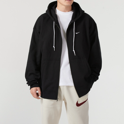 NIKE/耐克春季男夹克HOODIE运动休闲刷绒连帽夹克外套DR0403-010