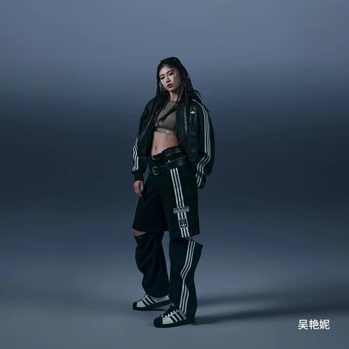 阿迪达斯三叶草吴艳妮同款女阔腿裤可拆卸宽松牛仔JD0082 JD5618