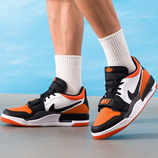 NIKE耐克男士鞋AJ312黑白橙爆裂纹复古休闲板鞋篮球鞋CD7069-118