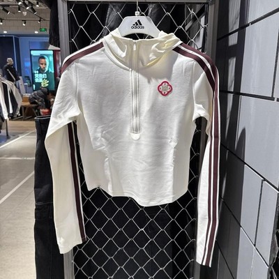阿迪达斯女子26马年新款运动休闲半拉套头衫卫衣 KG3457 KH2714