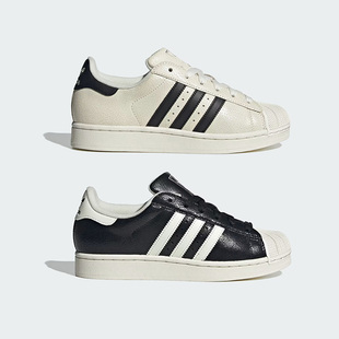 阿迪达斯三叶草25秋新款款裂纹贝壳头运动休闲板鞋JS4013 JS4014