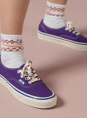 VANS范斯男女鞋AUTHENTIC安纳海姆紫色爱心低帮板鞋VN0A38ENWO5