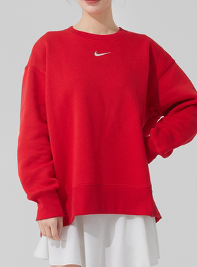 Nike/耐克女2025春季新款Oversize风加绒运动圆领卫衣FZ4271-657