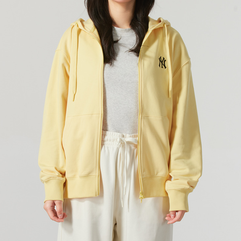 MLB/服饰类男女情侣2025秋新款运动连帽夹克外套3ATRB0151-50YEL