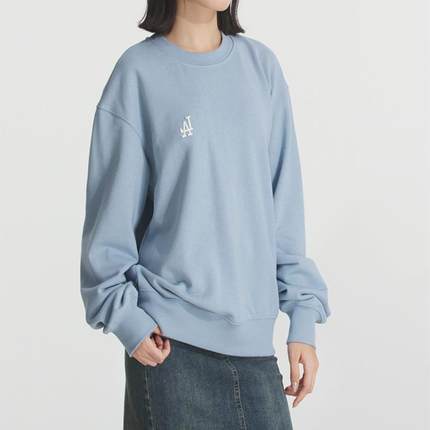 MLB情侣卫衣25款男女NY小标纯色圆领休闲运动套头衫3AMTB0154