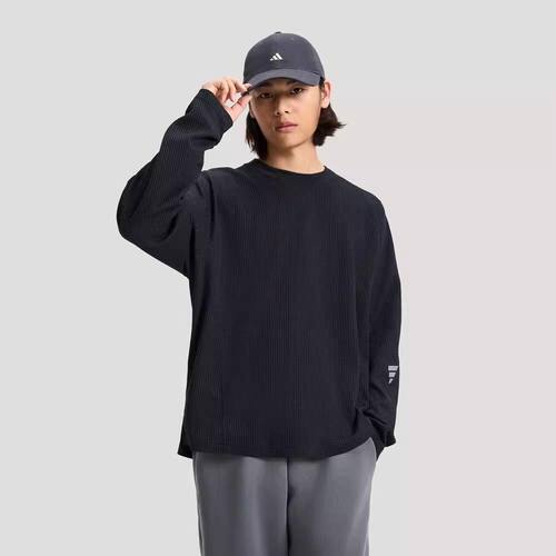 阿迪达斯2026春款华夫格运动休闲长袖T恤 KW0109 KV0130 KW0111