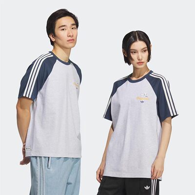 阿迪达斯26新三叶草男女休闲短袖纯棉透气T恤衫 KG6685 KG6686
