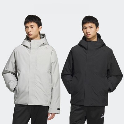 阿迪达斯男子武宗系列商务羽绒服拒水连帽外套 KC2475 KC2476