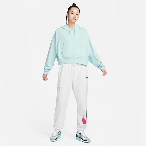 Nike耐克女子针织连帽套头衫秋季宽松纯棉运动卫衣DM6418-346