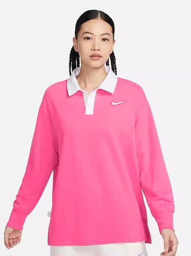 Nike耐克新年款卫衣女CNY龙年限定翻领宽松运动套头衫FZ6534-684