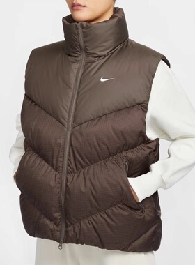 NIKE耐克WINDPUFFER女防风防泼水羽绒服马甲冬新款HF7897 FZ5933