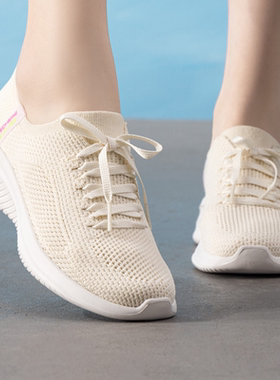 斯凯奇/Skechers女鞋闪穿鞋休闲鞋时尚透气舒适运动鞋150457-NAT