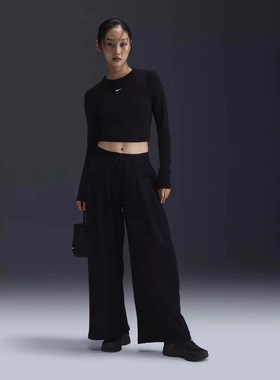 NIKE/耐克女子NSW CLLCTN PLEATED FLC P运动休闲长裤HF9546-010