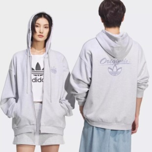 阿迪达斯三叶草男女25秋休闲连帽运动宽松耐穿外套KG8509 KG8506