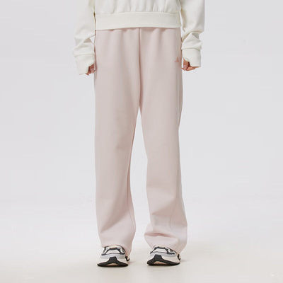 阿迪达斯26春款运动裤女新款休闲透气直筒针织长裤KH2689/KH2686