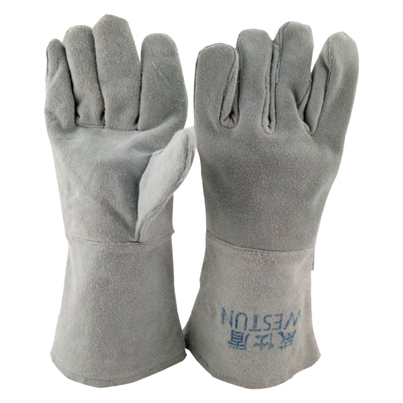 灰色焊接机械操作劳保手套