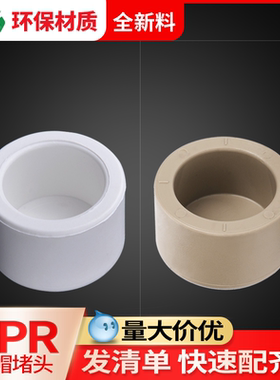 联塑ppr管帽四分管子堵头PPR水管配件接头加厚6热熔4分20管道封头